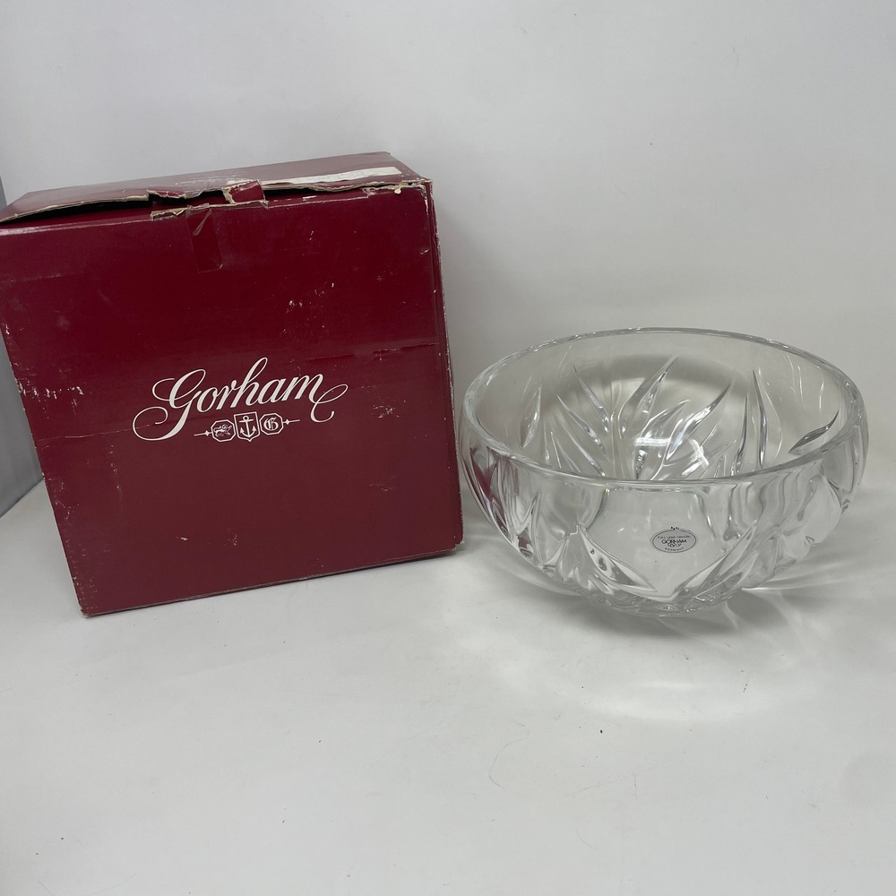 Gorham Star Blossom Crystal Bowl 8 Inch Full Lead Glass Germany C270